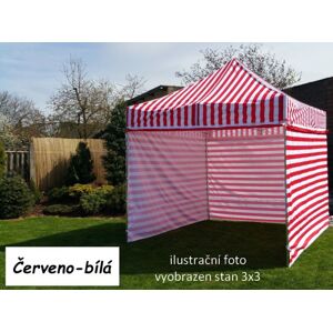 Tradgard Kerti pavilon PROFI STEEL 3 x 6 m piros csíkos