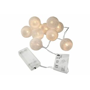 NEXOS LED dekoráció gömbös fényfüzér 10 LED  meleg fehér