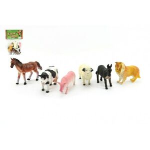 Teddies Játék házi állatok 6 db műanyag 9 cm