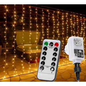 VOLTRONIC® Fényfüggöny 3 x 6 m 600 LED meleg fehér