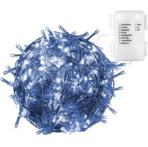 VOLTRONIC® Fényfüzér 10 m 100 LED hideg fehér elem