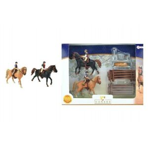 Műanyag lovas készlet farm tartozékkal 2 db dobozban 37x28x5