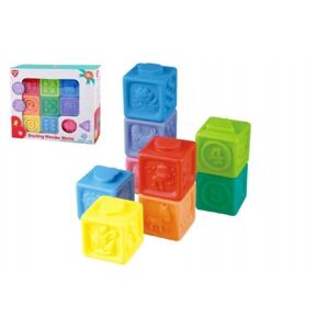 Gumi kockák 9 db 5 x 5 cm dobozban 23x21x6cm 1,5 éves kortól