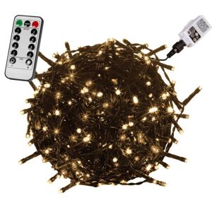 VOLTRONIC® Fényfüzér 100 LED Meleg fehér sötét + vezérlő