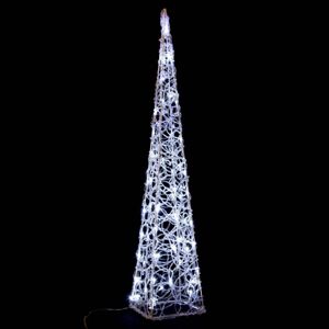 NEXOS Akril piramis 60 LED Hideg fehér 90 cm