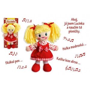 Lucinka rongy plüss baba 30 cm csehül énekel