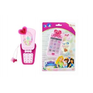 Teddies Játéktelefon princess műanyag 14 cm fény/hang
