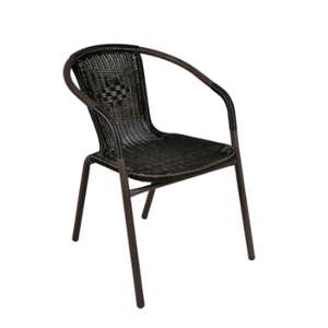GARTHEN Kerti rattan szék 73x53x60 cm sötétbarna