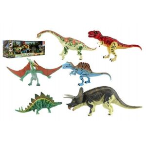 Mozgó dinosaurus készlet 6 db műanyag  48 x 17 x 13 cm