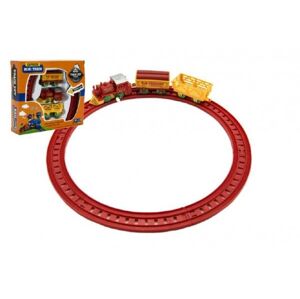Teddies Vonat + 2 kocsi sínnel műanyag 7 cm 2 színben