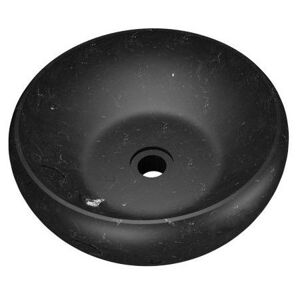 Mosdókagyló márvány LENIS Black Ø43 cm