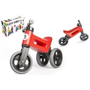 Futóbicikli  FUNNY WHEELS 2az1 állítható ülés piros