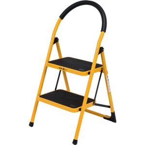 Acél lépcsők Sárga-Fekete 150 kg 90 x 47,5 x 49 cm