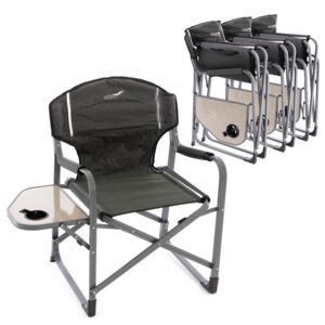 DIVERO Kempingszék szett 4 db 300D zöld + asztal
