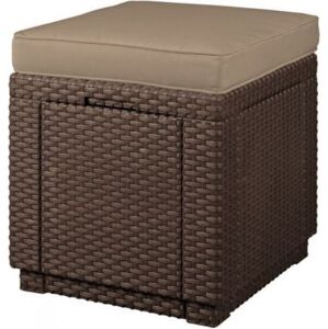 Allibert Mesterséges rattan lábtartó CUBE Barna