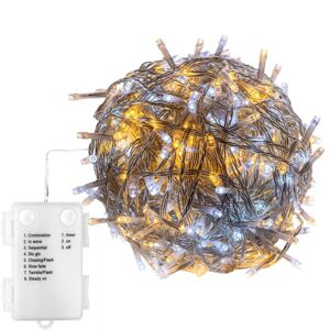 VOLTRONIC® Fényfüzér 100 LED Fehér mix 3AA elem