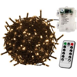 VOLTRONIC® Fényfüzér 100 LED Meleg fehér sötét 3AA elem