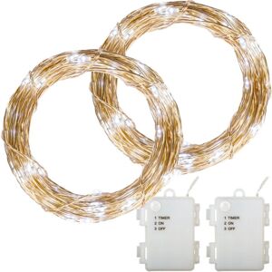VOLTRONIC® LED lánc 2x 100 LED hideg fehér