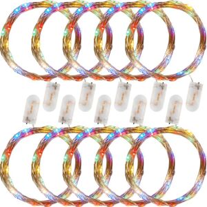 VOLTRONIC® LED lánc 10x 25 LED Színes + elem