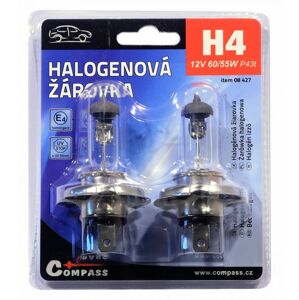 Compass Izzó 12V  H4  60/55W P43t blister 2 db
