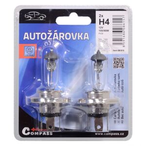 Compass Izzó 12V  H4, 100/90W P43t blister 2 db