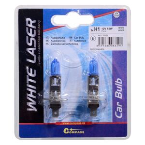 Compass Izzó  12V H1 55W P14 5s WHITE LASER blister 2 db