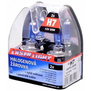 Compass Izzó 12V  H7 55W PX26d WHITE LASER 2 db