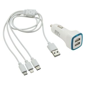 COMPASS Telefontöltő  USB 3in1  (micro USB, iPhone, USB C)