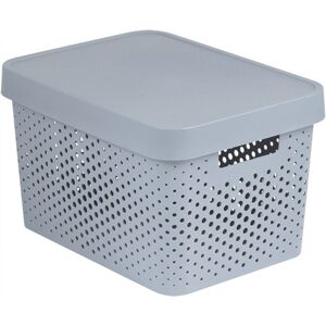 CURVER Műanyag tárolódoboz INFINITY DOTS 17 L szürke