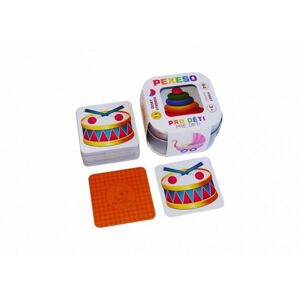 Memória játék gyerekeknek 64 kártya pléh dobozban 6x6x4 cm