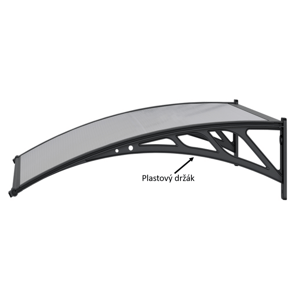 Rojaplast Bejárati napellenző tartó 80 cm fekete