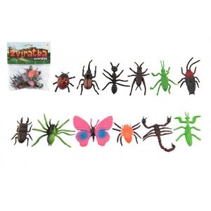 Mini műanyag rovar/állat 4 és 8 cm 12 db