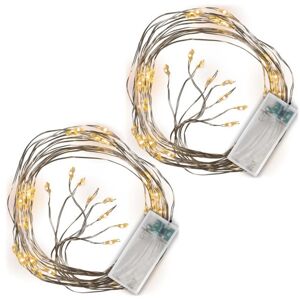 NEXOS Fényfüzér mini LED 2 db meleg fehér 48 LED