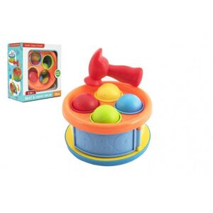 Kalapács/dob 17cm 2 az 1 műanyag kalapáccsal /golyókkal