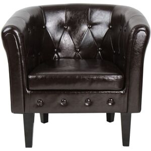 MIADOMODO Fotel Chesterfield 58 x 71 x 70 cm barna