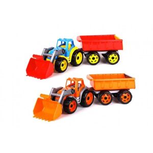 Teddeis Traktor/rakodó/kotró vonórúddal műanyag kanállal