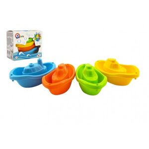 Játékcsónak vízbe 4 db műanyag 11 cm doboz 12 x 9,5 x 6 cm