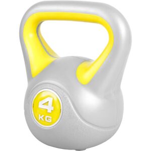 Gorilla Sports Kettlebell súlyzó vinyl 4 kg sárga
