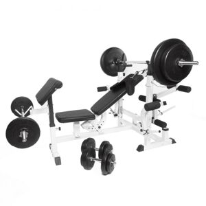 Gorila Sports Edzőpad fehér + súlyzó szett 100 kg
