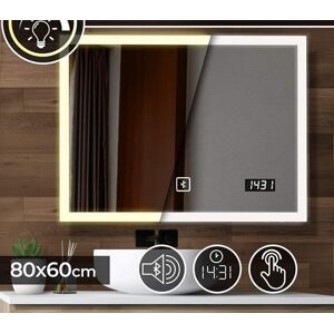 AQUAMARIN Fürdőszobatükör LED SP03 80 x 60 cm 20 W