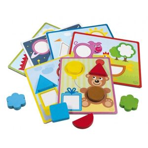 Teddies Fa kirakós formák és színek