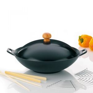 Serpenyő Wok tartozékokkal 36 cm öntöttvas