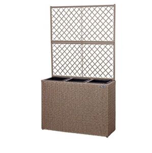 STILISTA Virágcserép állvány polyrattan krém