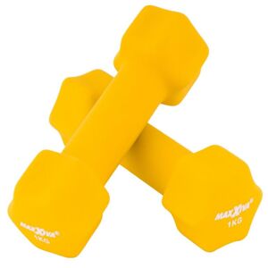 Súlyzó szett neoprén borítással Maxxiva  2 x 1 kg Sárga