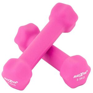 Súlyzó szett neoprén borítással Maxxiva 2 x 0,5 kg Rózsaszín