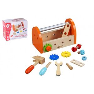 Teddies Fa szerszám készlet fa dobozban 16 db