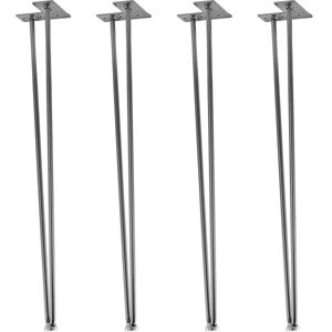 STILISTA Bútorláb 2 rúdból álló 71 cm ezüst