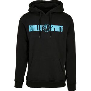 Gorilla Sports Sportpulóver kapucnis fekete/neon türkíz S