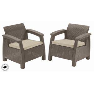 Keter Kerti bútor Corfu duo készlet 2 db szék cappuccino