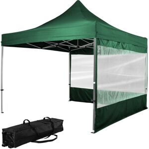 INSTENT PRO Kerti pavilon 3 x 3 m  zöld + 2 oldalfal
